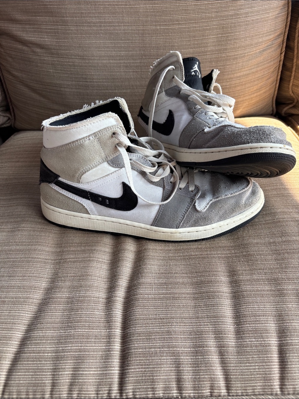 Nike  AIR Jordan High-Top Sneakers — Black, White, Grey